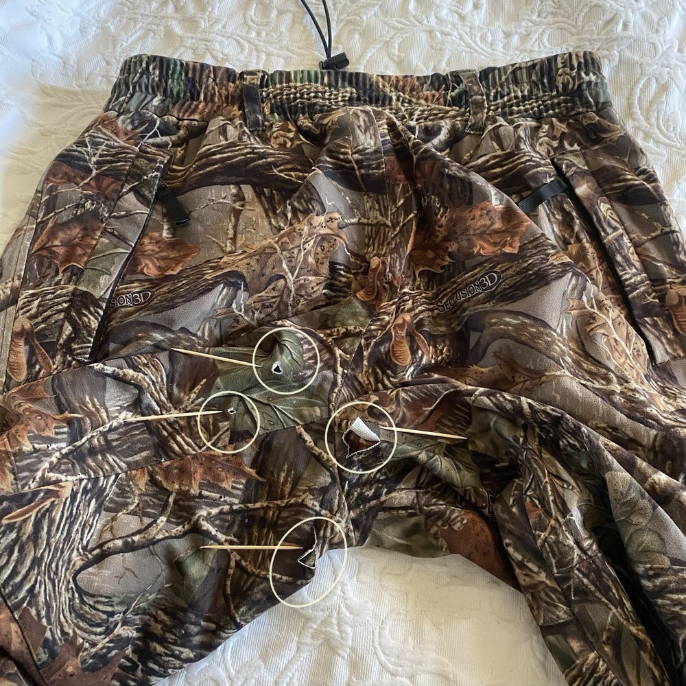 Cabelas Pants Mens L x 30" Camo Dry Plus Seclusion 3D Cargo Hunting Cargo READ - Picture 12 of 12